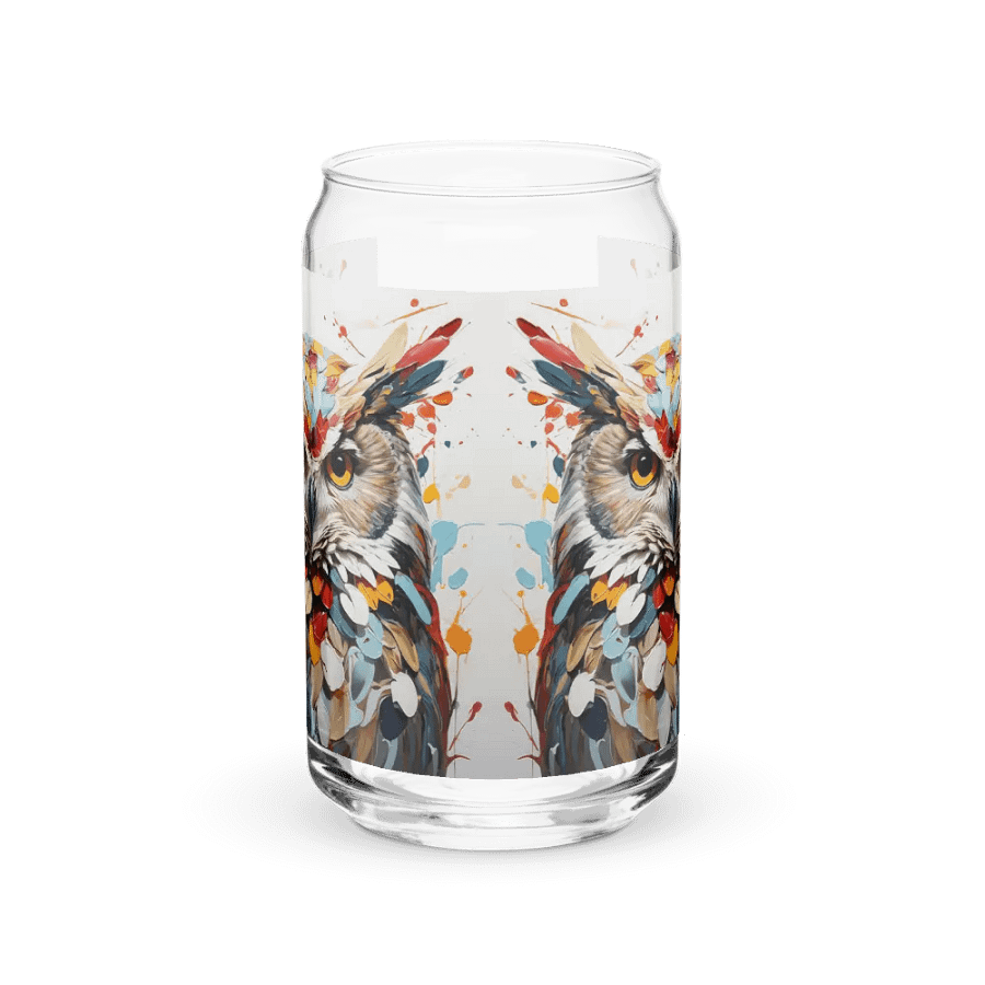 Vibrant Wisdom Owl Glass Can Sipper product image (3)