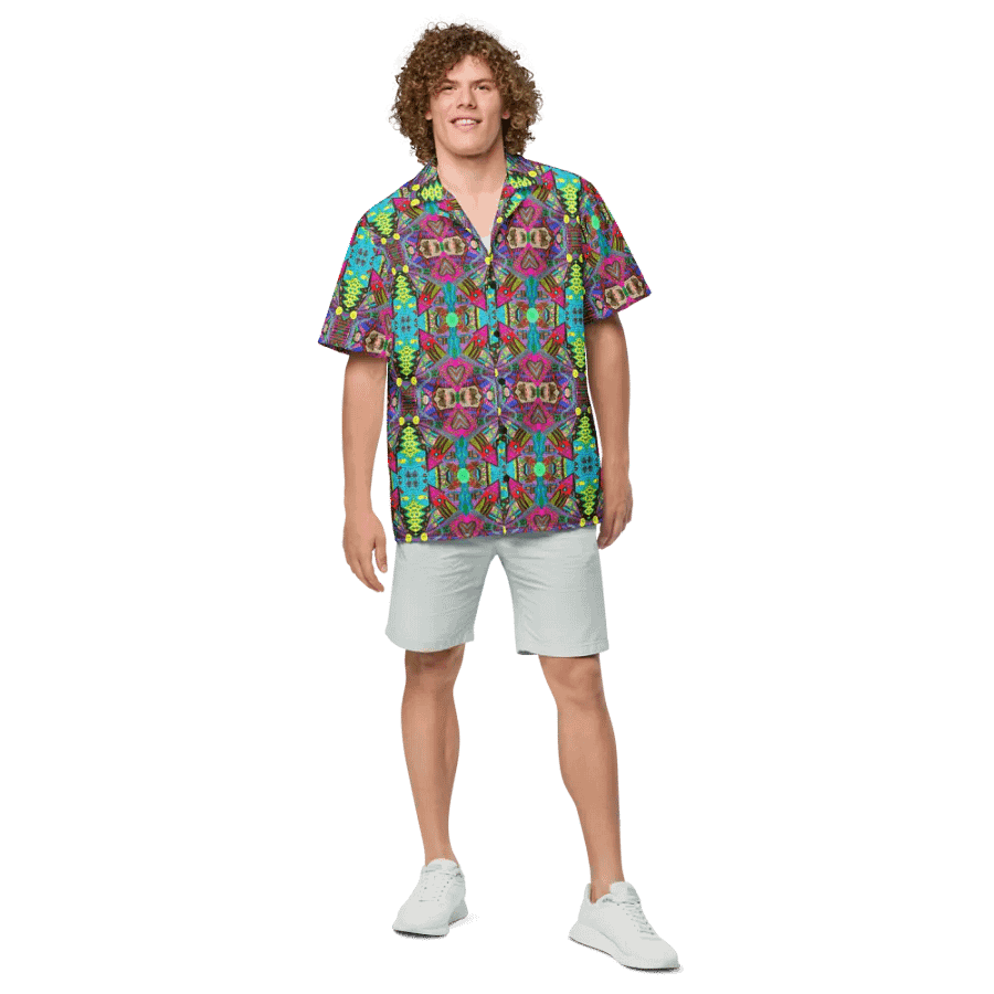 Abstract Doodle Art Tower Moment Unisex Hawaiian Shirt product image (4)