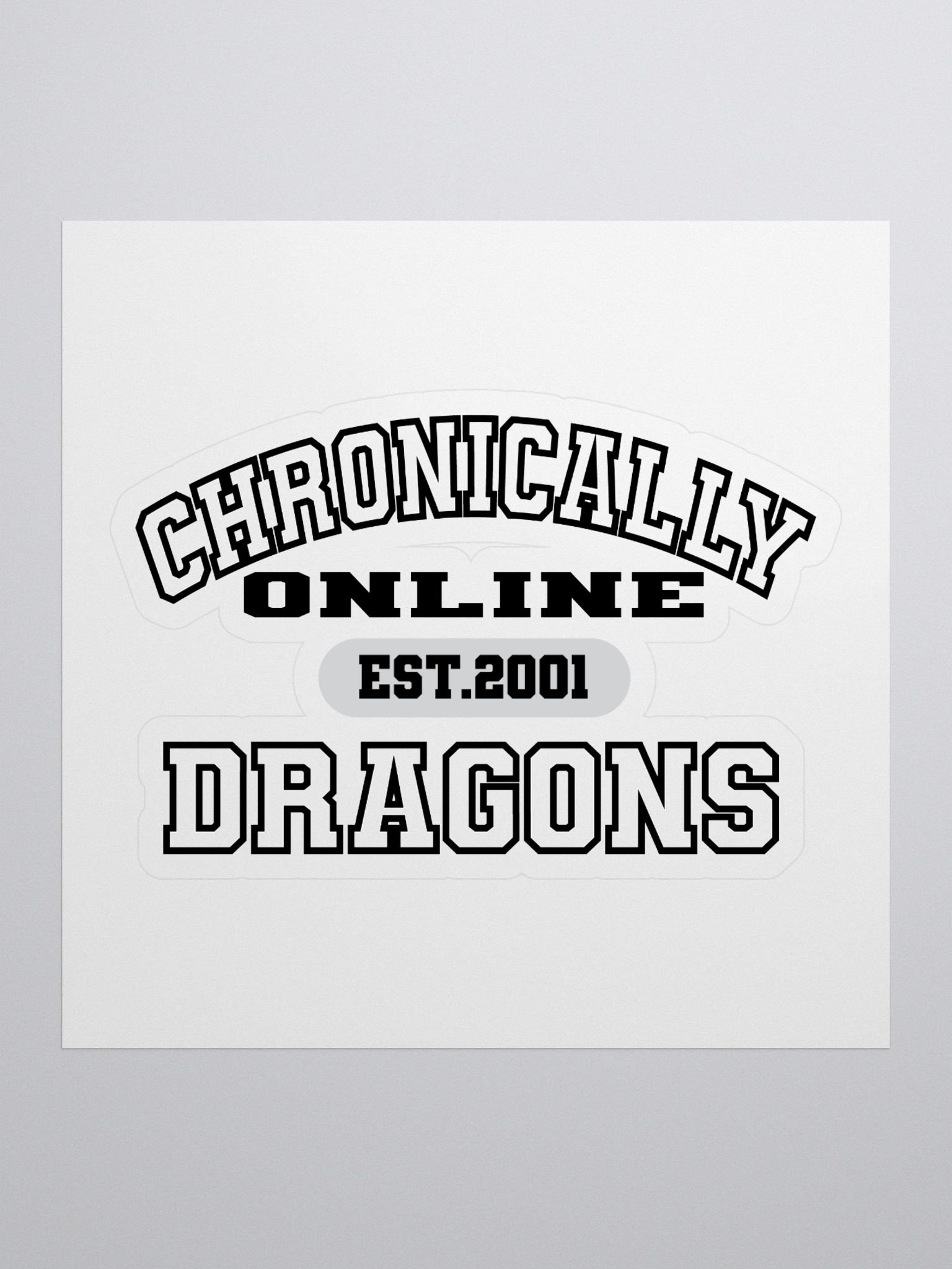 Chronically Online Collegiate Sports Sticker product image (1)