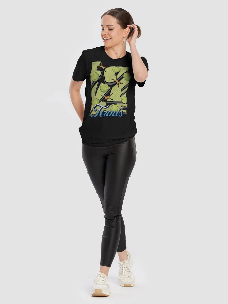 Love Me Tennis Striped Stylized T-Shirt product image (6)