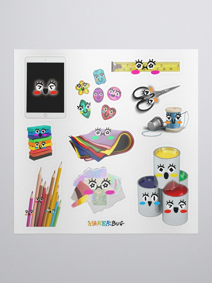 DAILY ART SUPPLIES (set 2) Sticker Sheet product image (1)