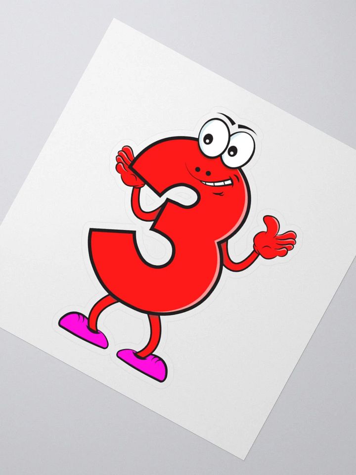 NUMBER 3 THUMBS-UP STICKER product image (4)