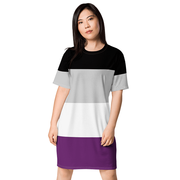Asexual Pride Flag T-shirt Dress product image (1)