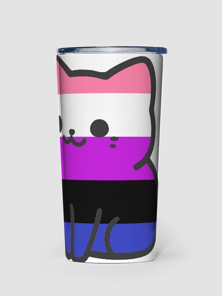 Genderfluid Pride Kitty Tumbler Cup product image (1)