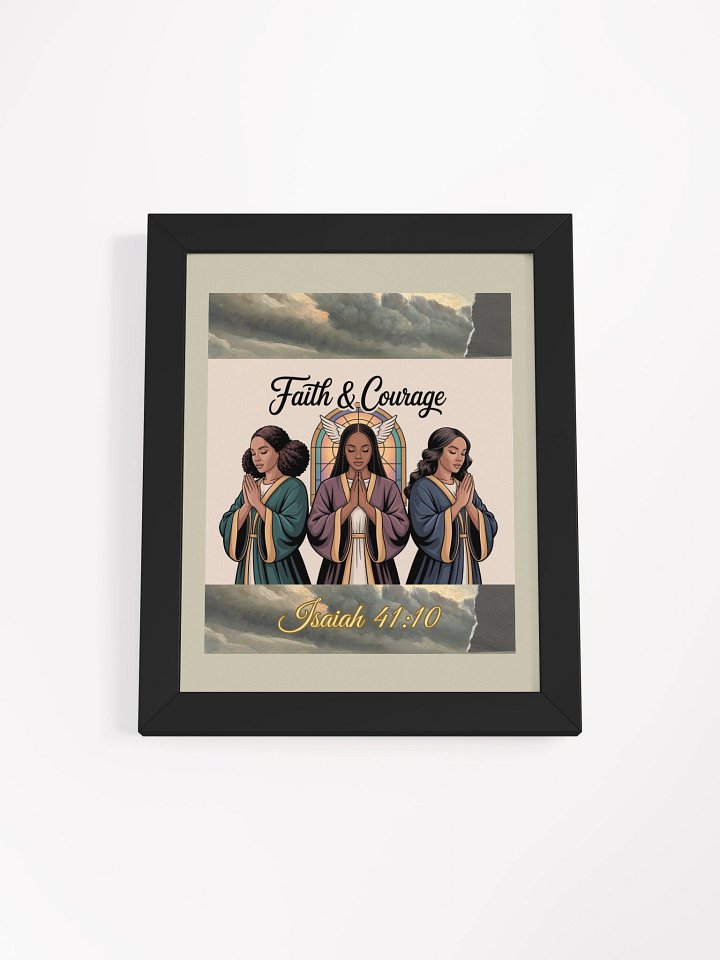 Faith and Courage Isaiah 41:10 Christian Framed Poster product image (1)