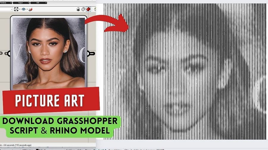 Picture Art Image Sampler Design Grasshopper Rhino Files Download product image (1)