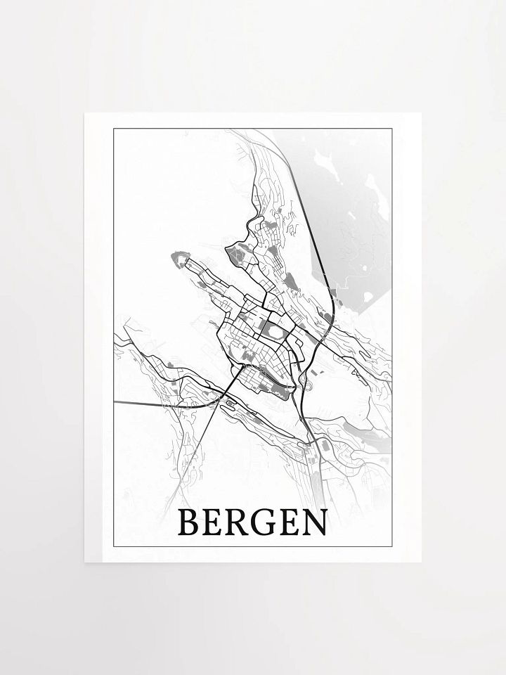 Bergen, Norway, city map print product image (2)