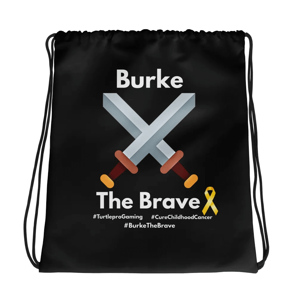 Black Burke The Brave drawstring bag product image (1)