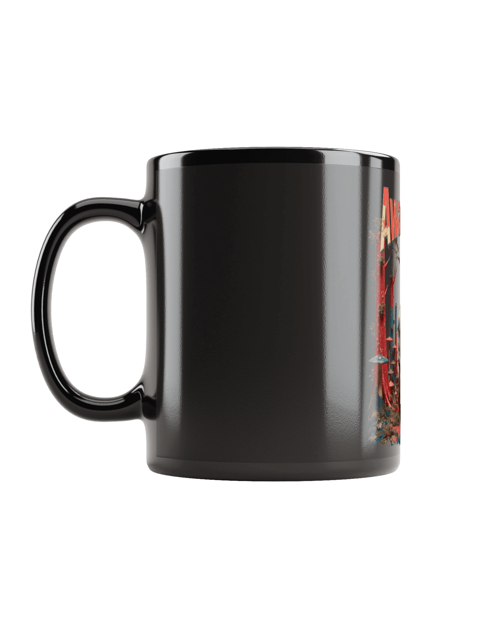 Spiritual Awakening Mystical Mushroom Grove Black Glossy Mug product image (6)