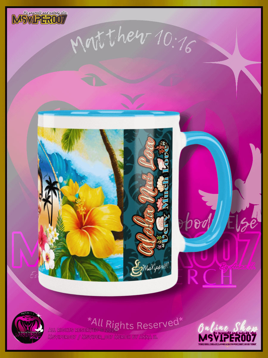 Mug - MsViper007's "Aloha Nui [V2] Loa" Hot Beverage Mug with color inside by Anna H. product image (3)
