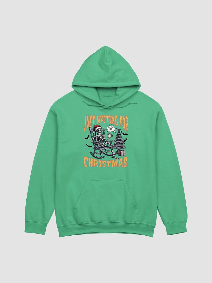 Just Waiting For Christmas Festive Skeleton Santa Hoodie product image (5)