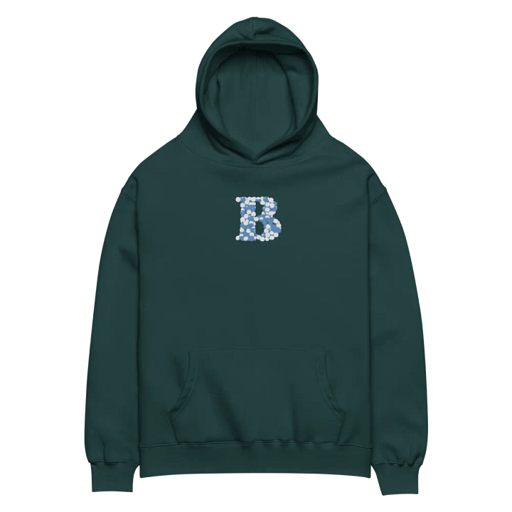 Initial Letter Of Name "B" is Embroidered Unisex Oversized Hoodie product image (2)