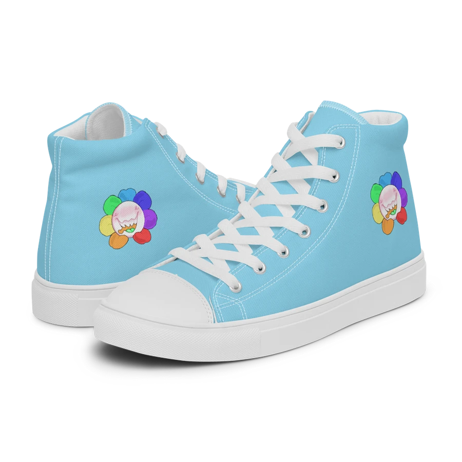 Pastel Blue and White Flower Sneakers product image (16)