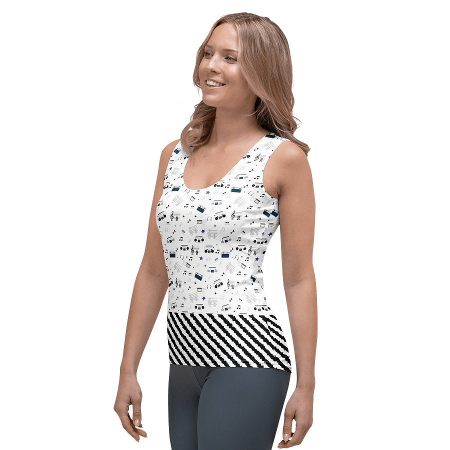 Rewind & Replay – Retro Scribble Tank Top product image (3)