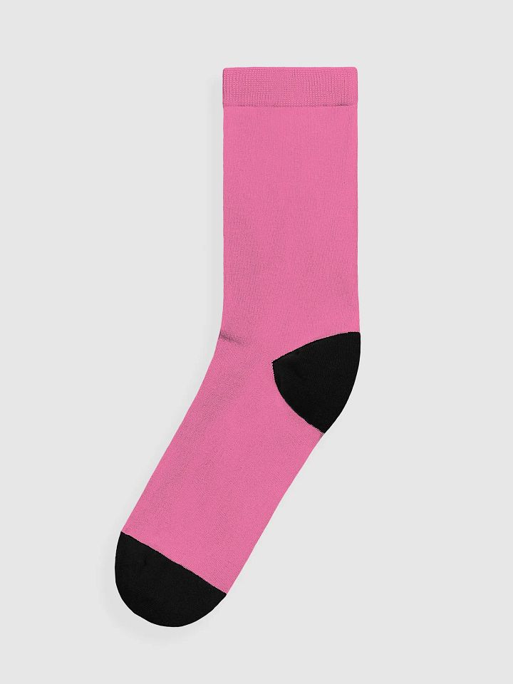 Salty Soles Crew Socks | BRN.2C.C.™ Edition | White Logo on Brilliant Rose product image (2)