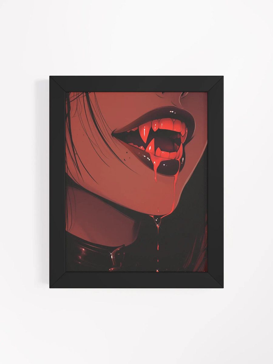 Bloody Vampiric Fangs Framed Poster product image (4)