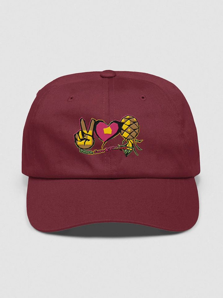 Peace Love & Pineapples embroidered low profile cap product image (3)