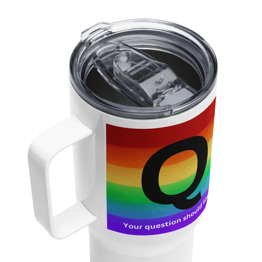 Mr. Moderator Rainbow Travel Mug (25oz) - Left-Handed Edition product image (4)