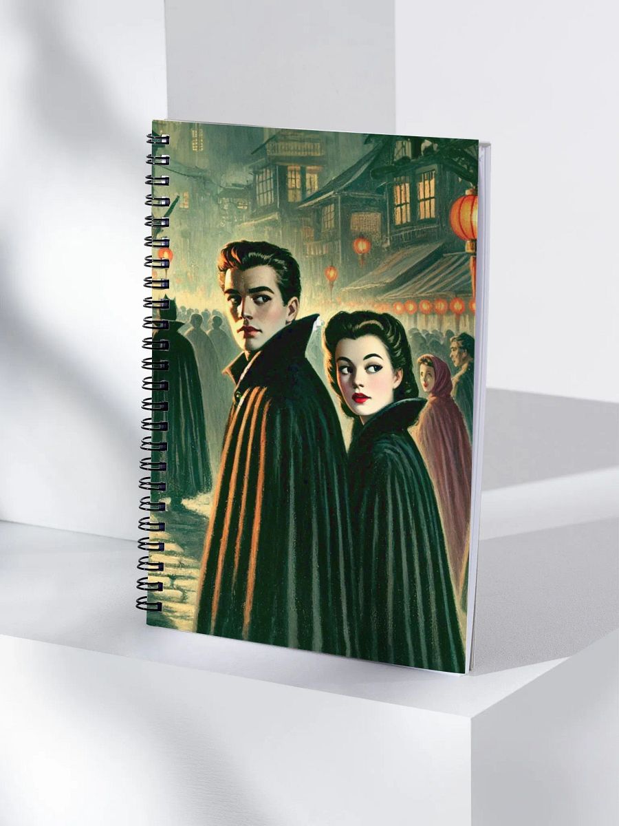 Cloaked Figures on a Misty Night Gothic Notebook product image (4)