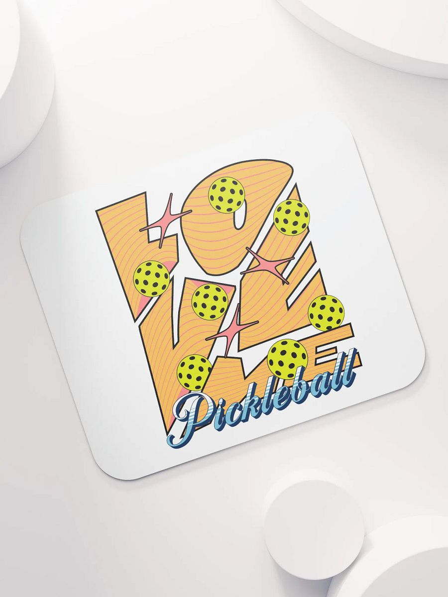 Love Me Pickleball Orange Wood Mouse Pad product image (5)