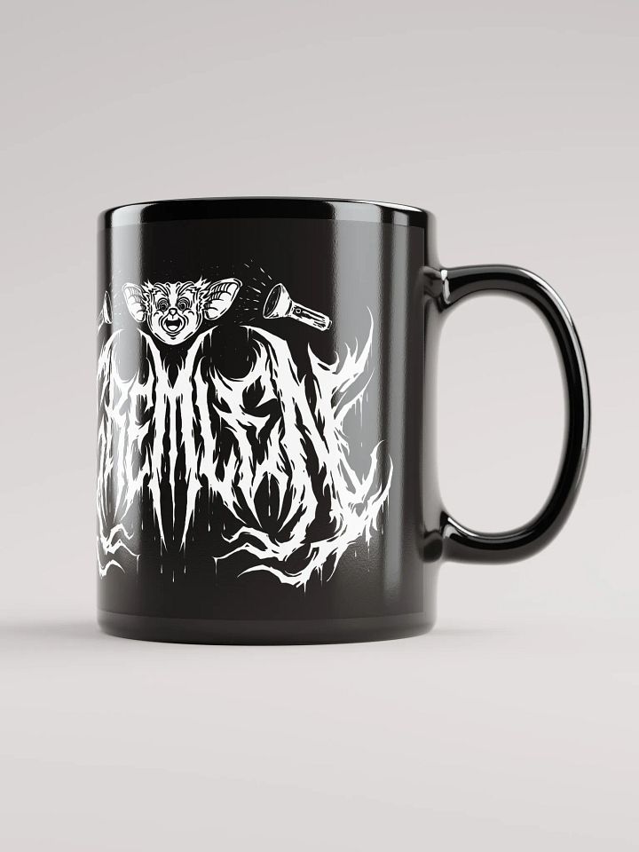 Black Glossy Mug - White Logo product image (2)