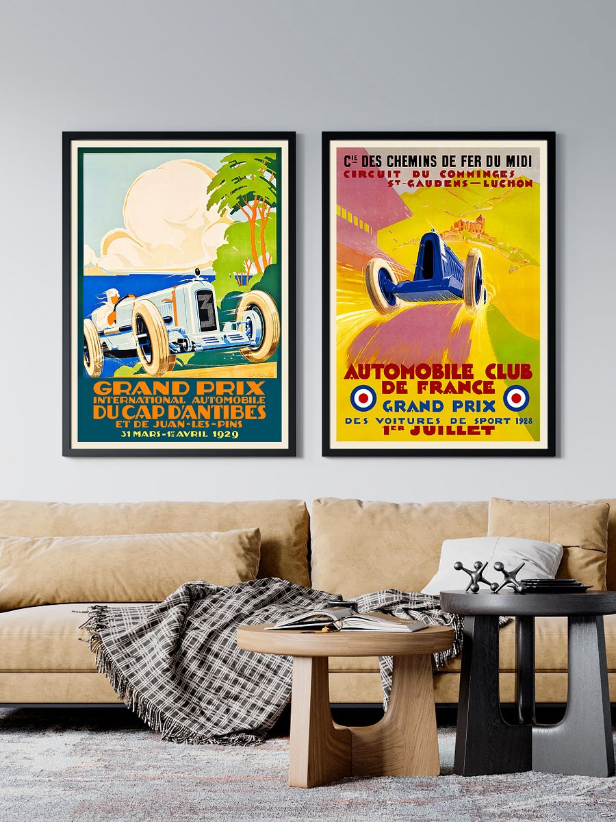 Monaco Antibes Vintage F1 Grand Prix, 1929 poster — Vintage Formula 1 poster, Monaco Grand Prix poster, retro travel poster, travel art product image (2)