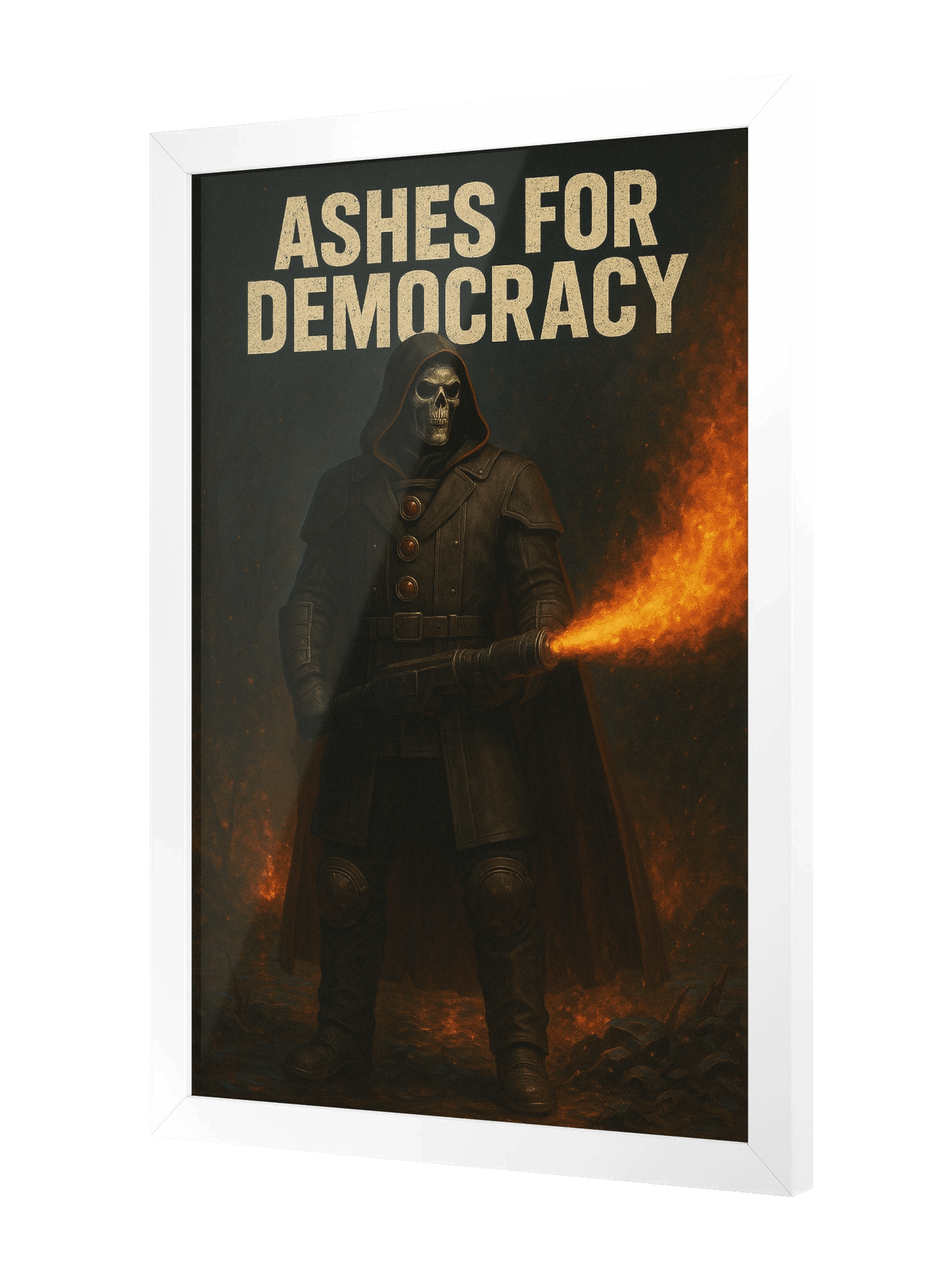 "Ashes for Democracy" Framed Matte Poster product image (2)