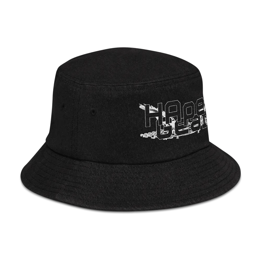 Denim Bucket Hat - Embroidered - Black HApex Gear Black Logo product image (8)