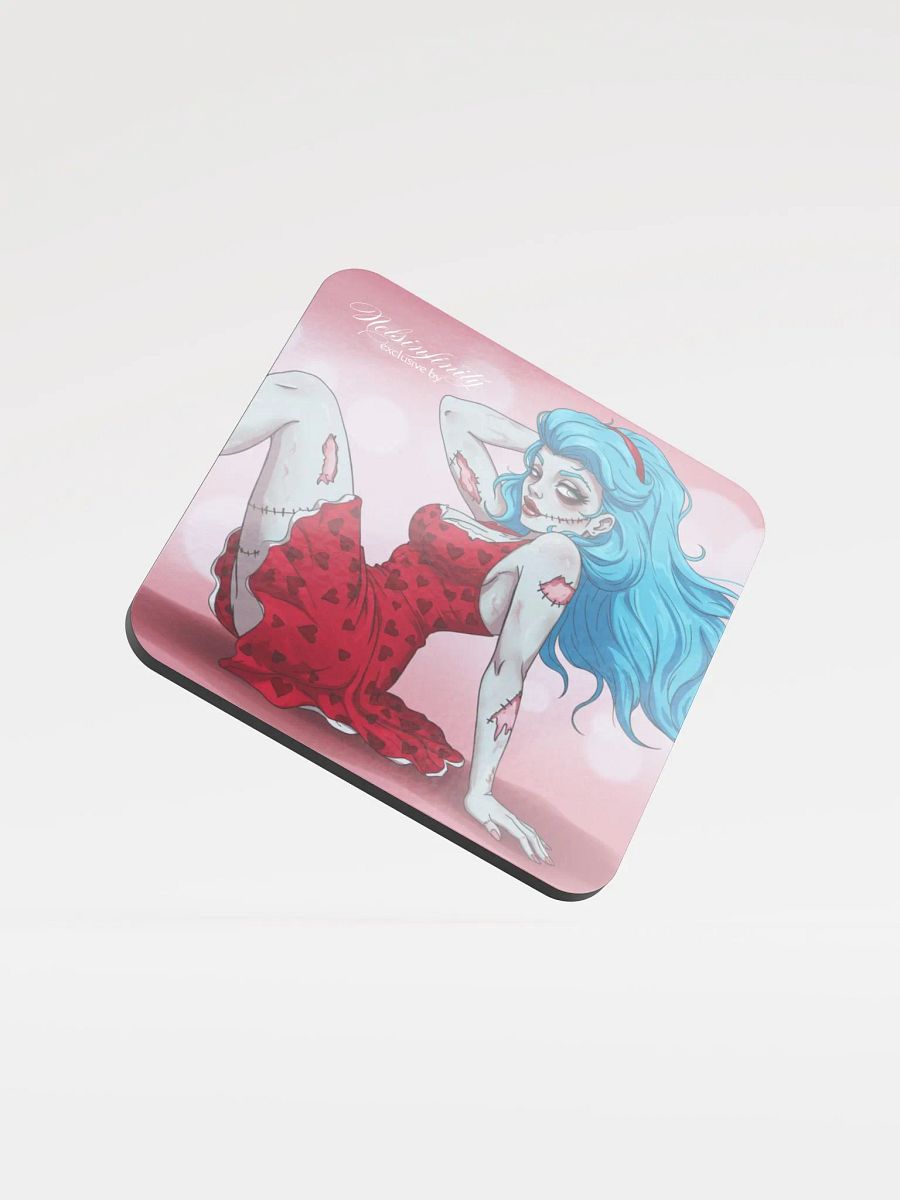 V4 Zombie Pinup Glossed Cork Coaster product image (1)