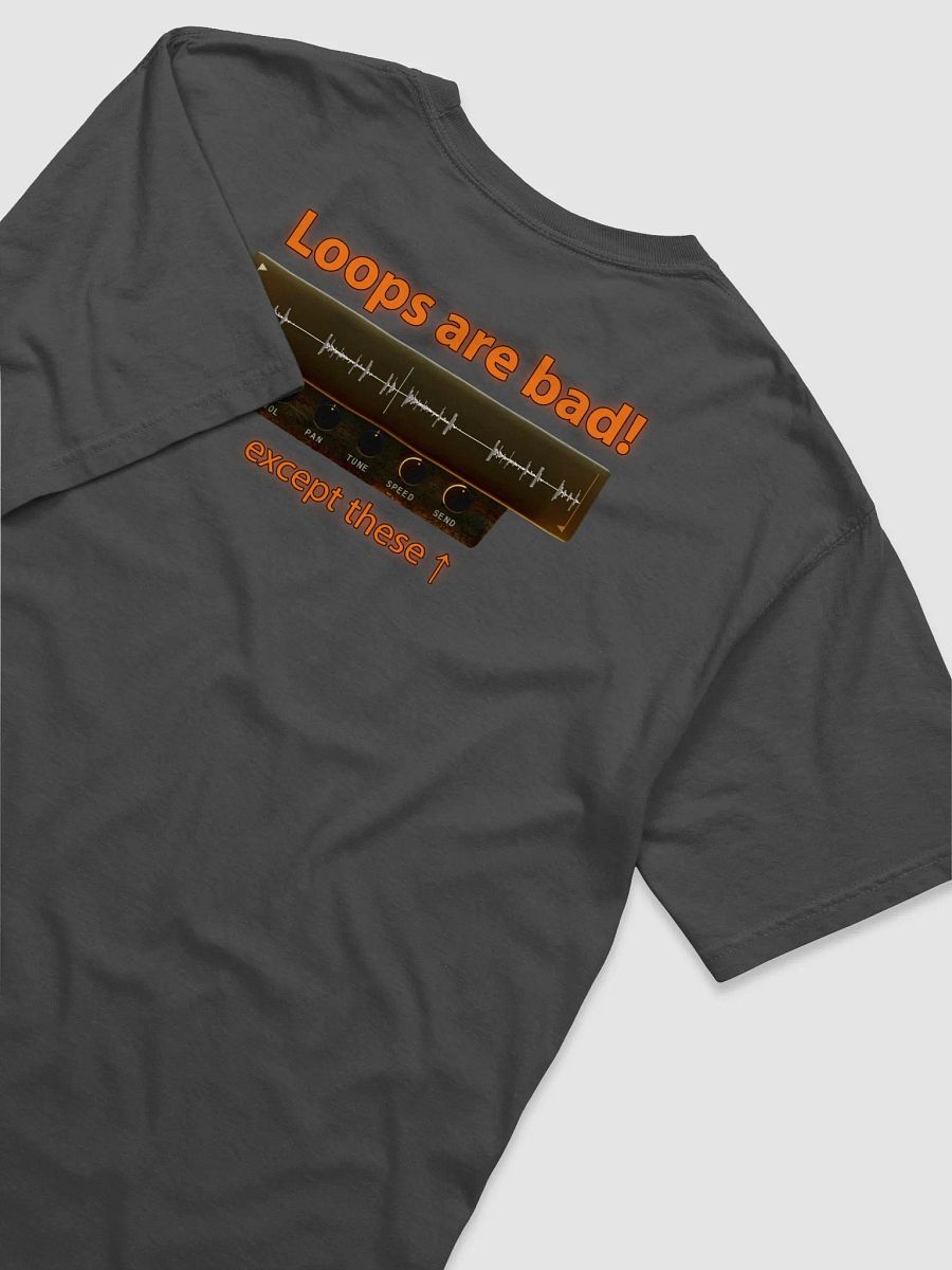 T-Shirt: Loops are bad! (S, Backprint, black) product image (4)