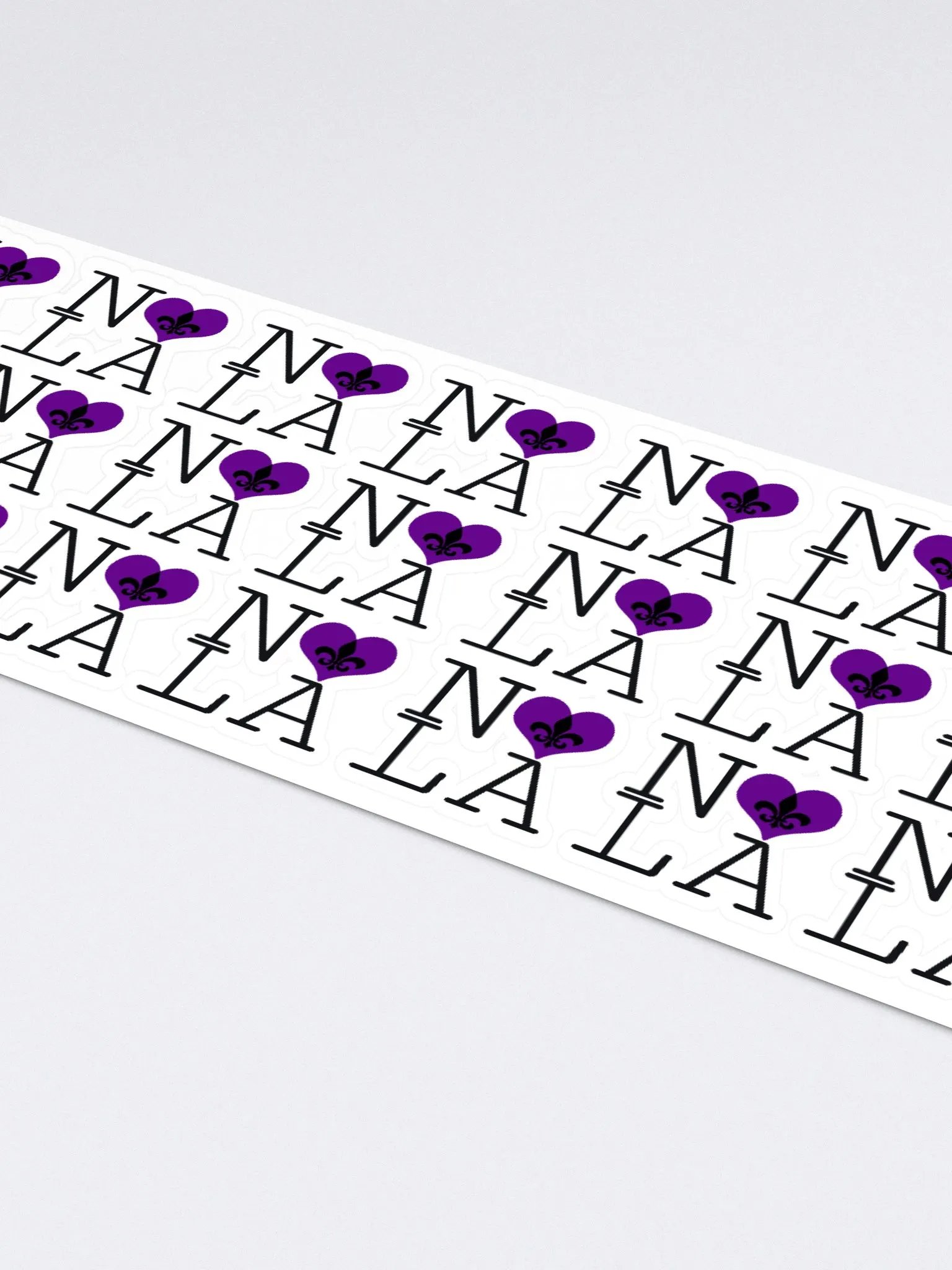 I LOVE NOLA **LEGACY STICKER** (PURPLE HEART LONG) product image (4)