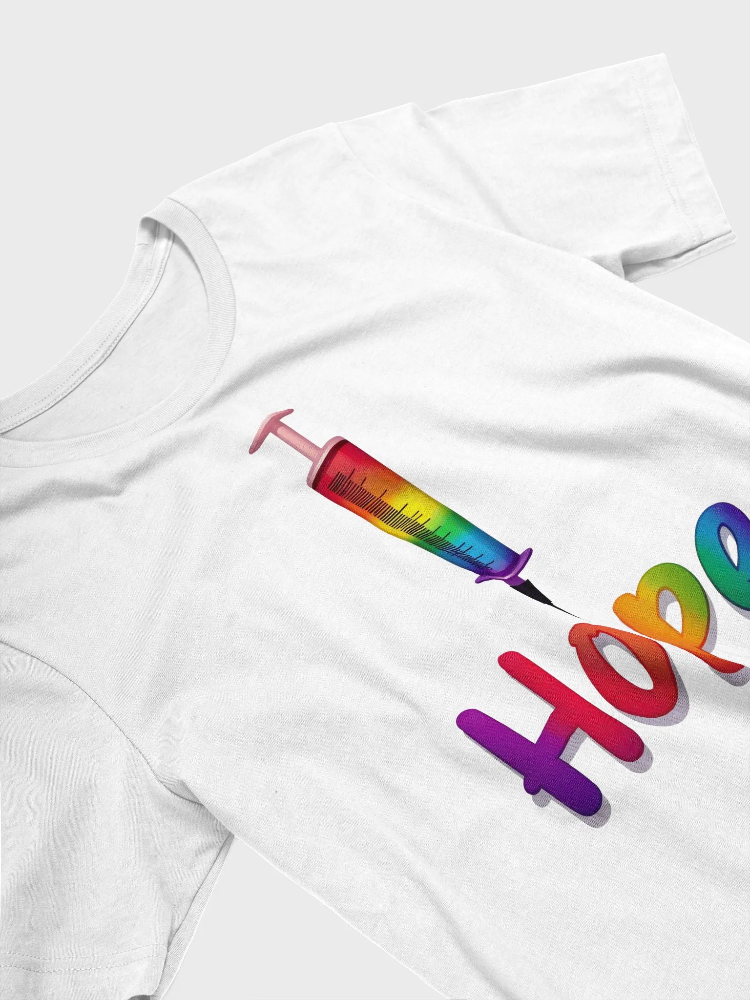 Rainbow Hope Syringe T-Shirt product image (27)