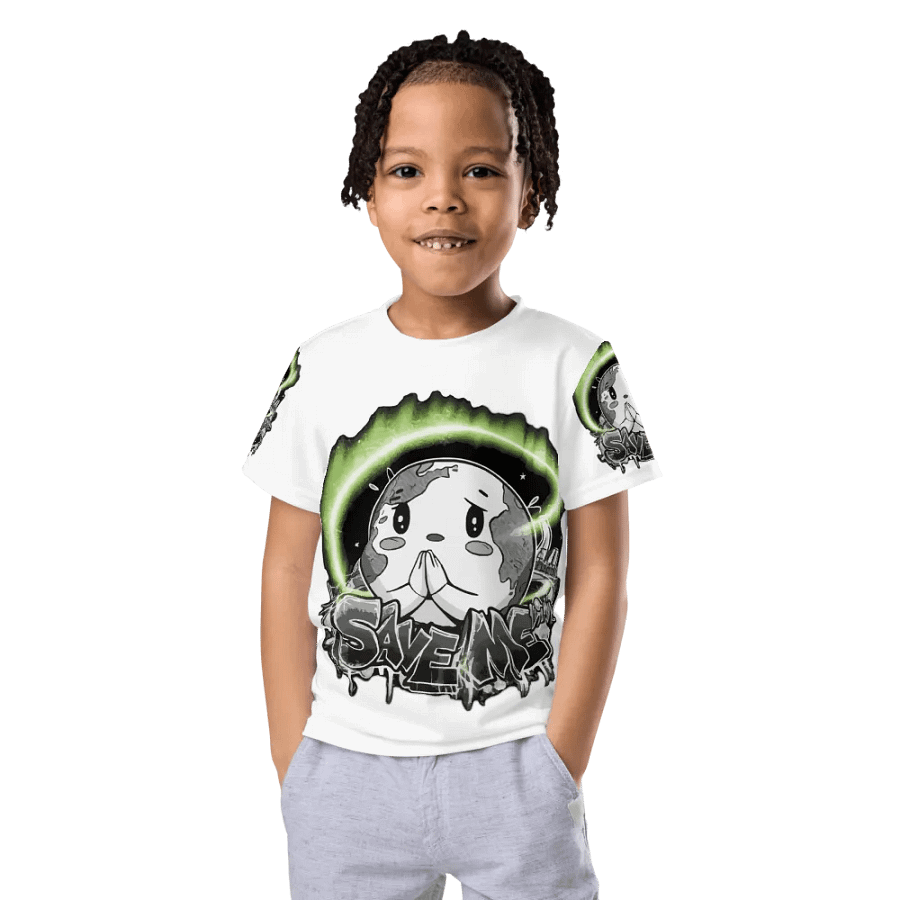 Save Me Kids Crew Neck T-Shirt | Eco-Friendly Style for Young Activists product image (10)