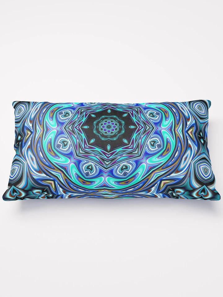 Blue Swirl Kaleidoscope Throw Pillow product image (2)