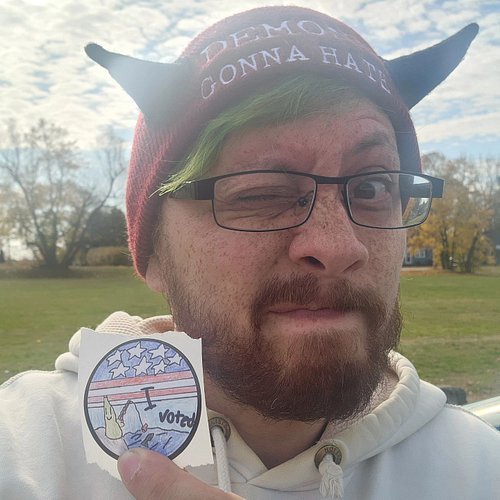 Just finished doing the thing! Go do the thing today. Make your voice heard!! Also, someone complimented me on my hat. 
#Vote...
