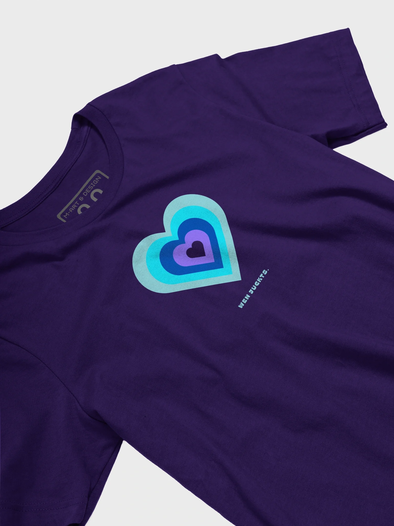 Cheeky heart T-Shirt "Wen juckts." - blue purple product image (3)