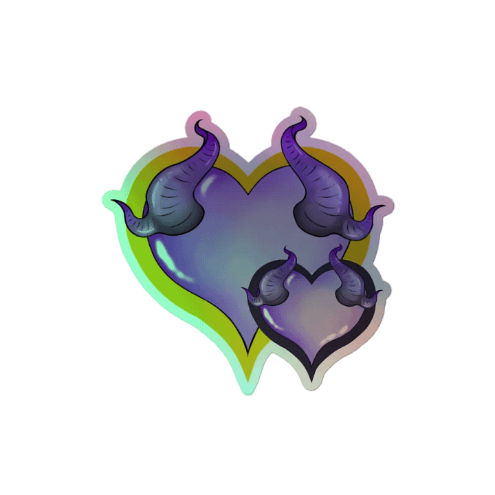 Holo Hearts & Horns Sticker product image (2)
