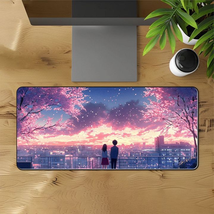Sunset Sakura Moments Desk Mat - 12"x22" product image (1)