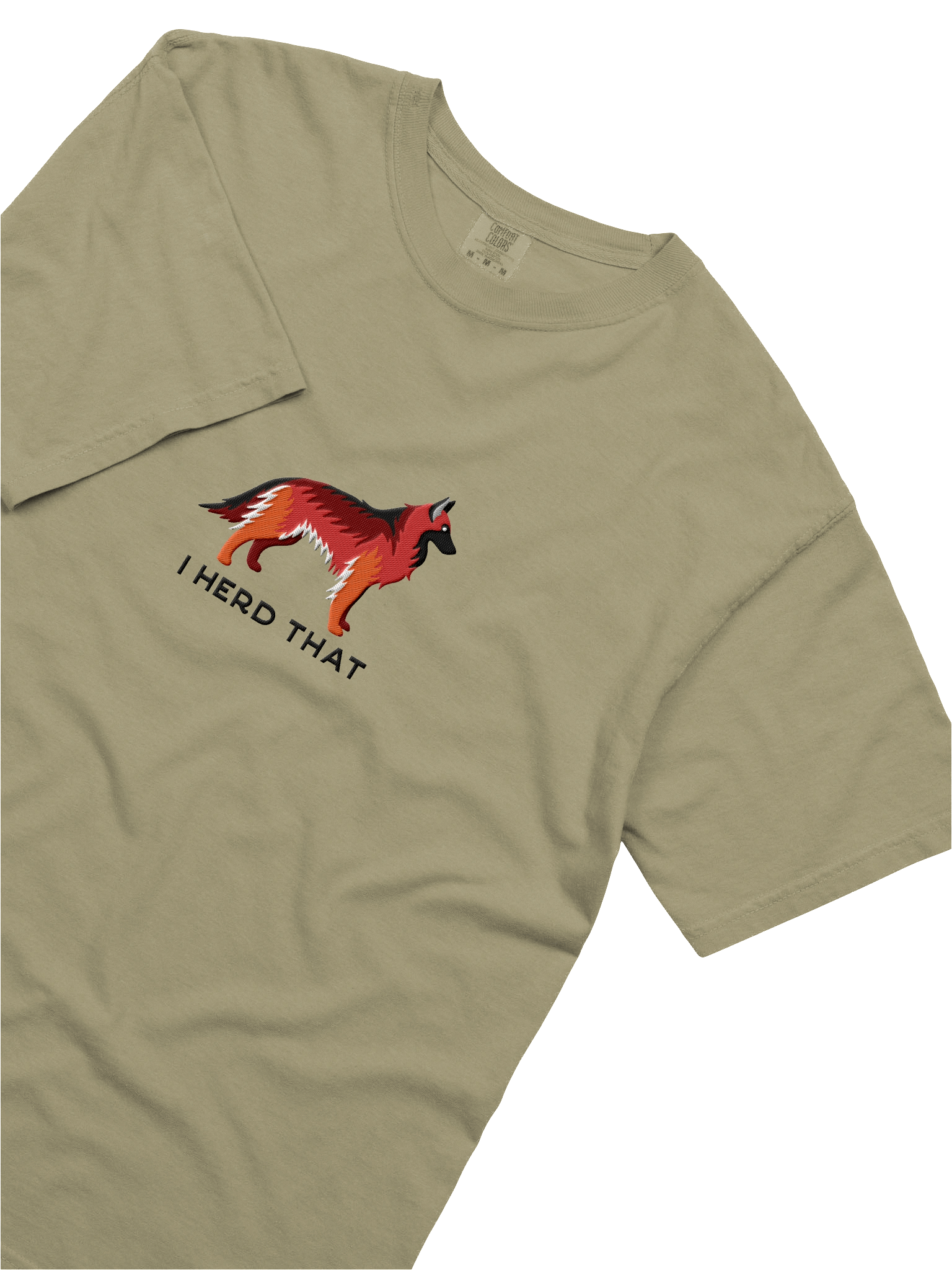 I Herd That T-Shirt(Embroidered) of a Belgian Tervuren(Red) product image (25)