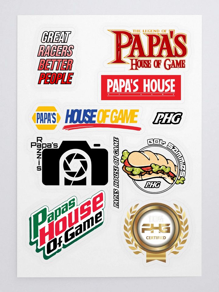 Papa's House of Game Logo Sticker Sheet product image (2)