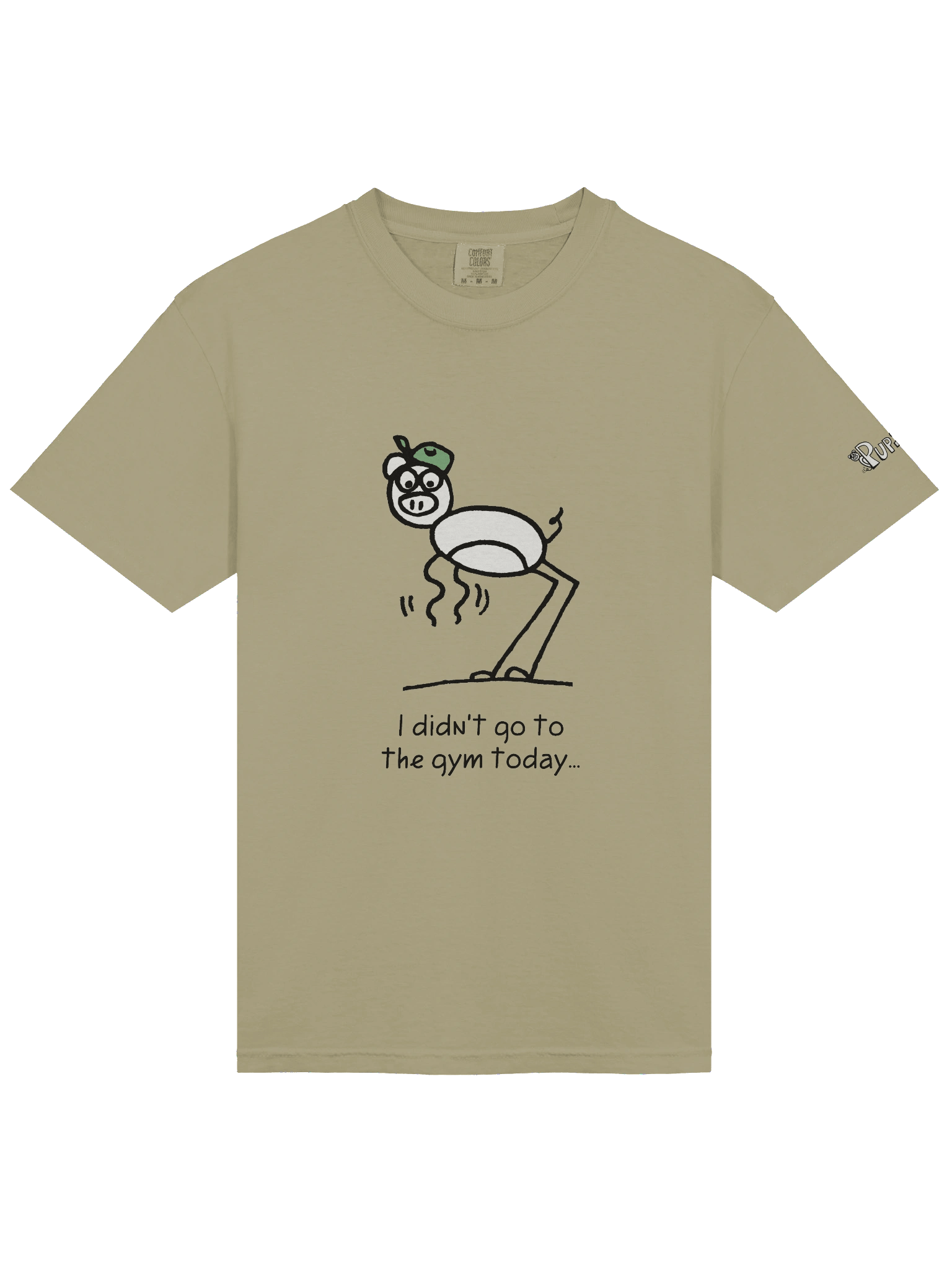 'I didn't go to the gym today' Pupsies! Heavyweight T-Shirt product image (27)