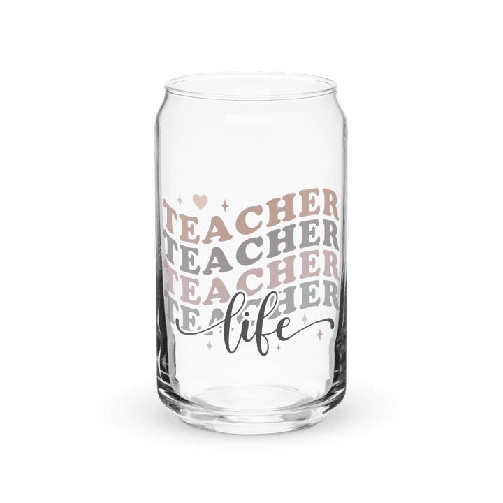 Teacher Life Pastel Can Glass product image (1)