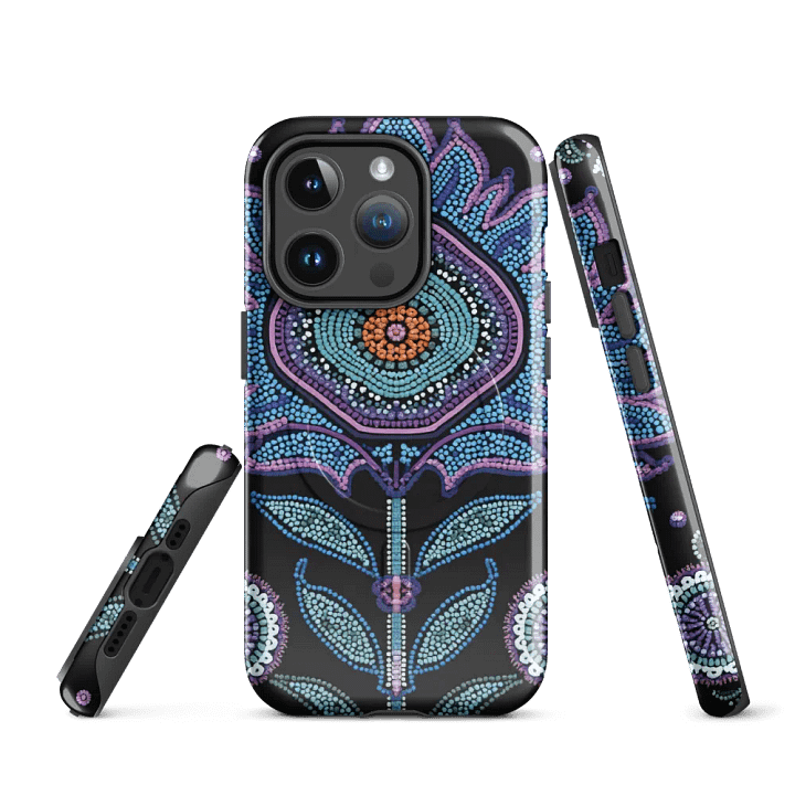 Faux Beaded Floral Bloom MagSafe® Tough iPhone® Case product image (2)