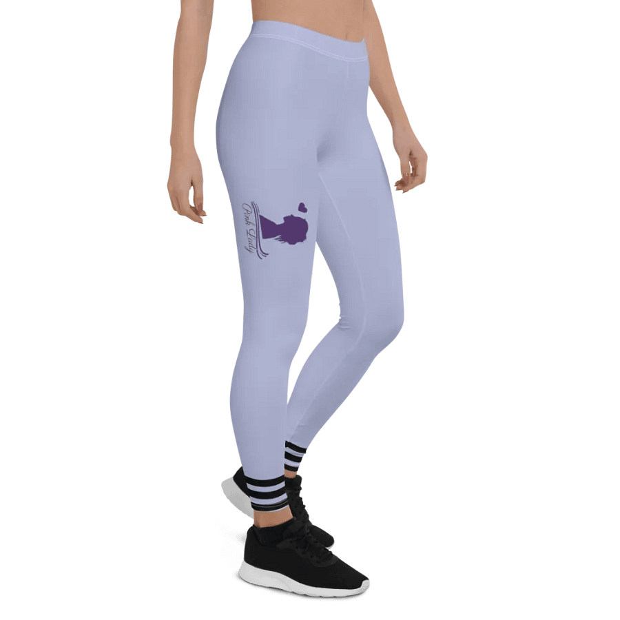 All-Over Print Leggings-Backfill Perana colour with Pink Lady design, black stripes. product image (7)