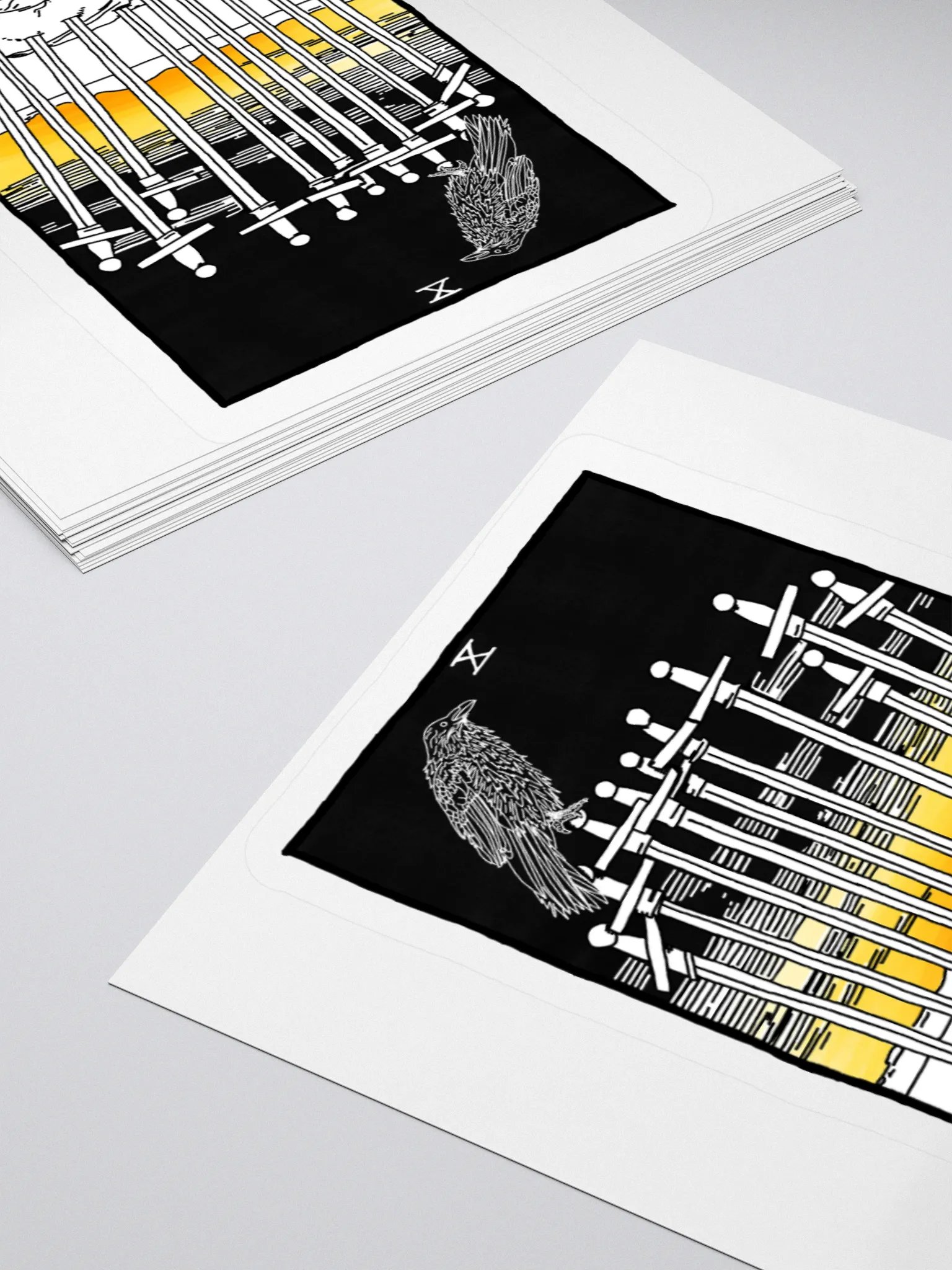 Edgar Allan Poe Ten of Swords Tarot Card Sticker product image (4)
