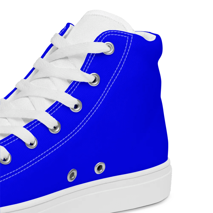Men's all blue high top canvas Flandan art sneakers product image (10)