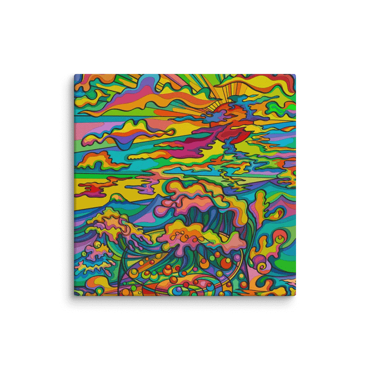 Vibrant Swirls Canvas Art - Sunset & Glass product image (1)