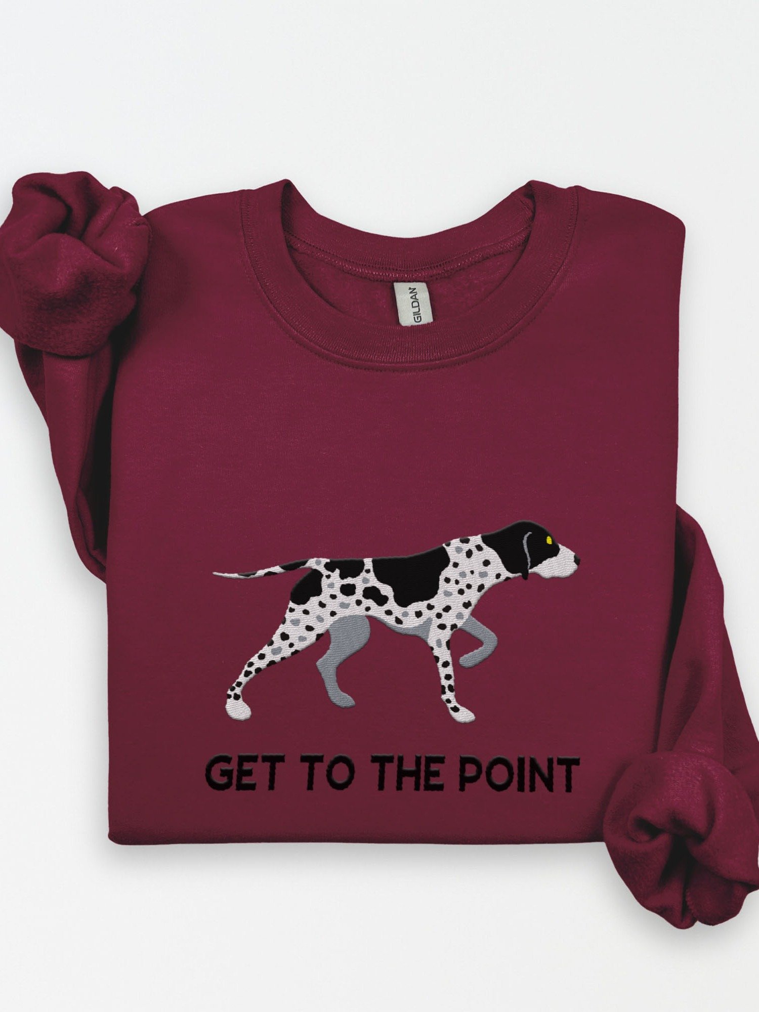 Get to the Point Sweatshirt (Embroidered) of an English Pointer product image (1)