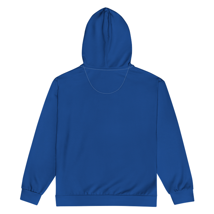 Seaside English Cottage Blue Solid Color Eco Friendly Unisex Zip Hoodie product image (2)
