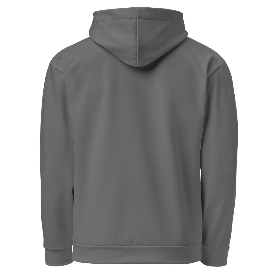 Thunderstorm Gray Solid Color Eco Friendly Pullover Unisex Hoodie product image (3)